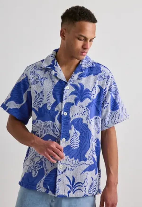 OAS Mystea Cuba Shirt Kortärmade skjortor Blå