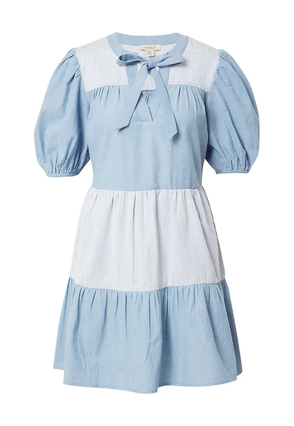Oasis Skjortklänning blå denim / vit