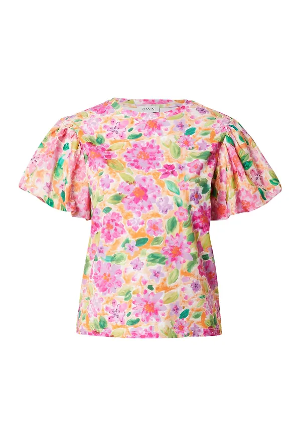 Oasis T-shirt grön / orange / rosa / ljusrosa