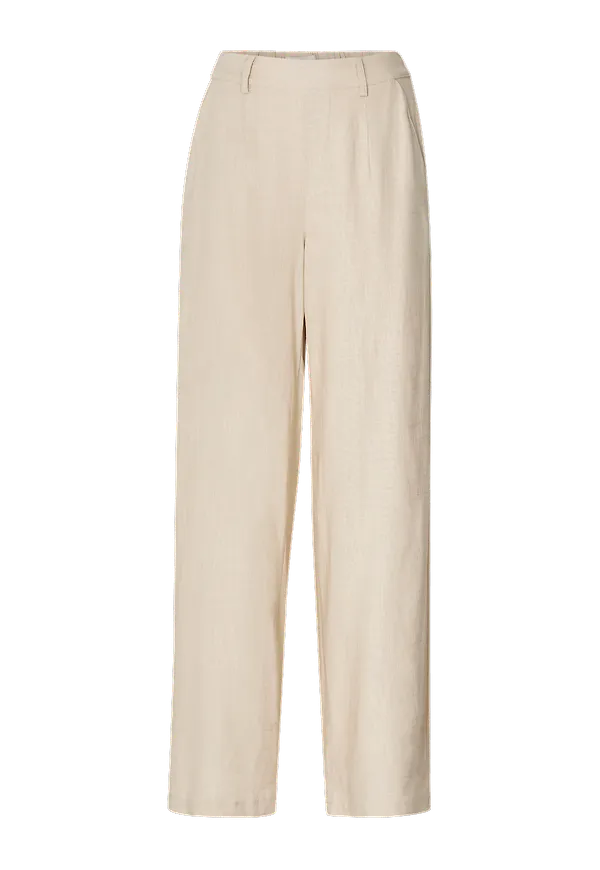 Object - Byxor objAline Wide Pants - Beige