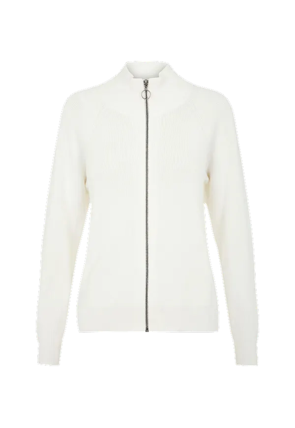 Object - Cardigan objDivian L/S Zip Cardigan - Natur