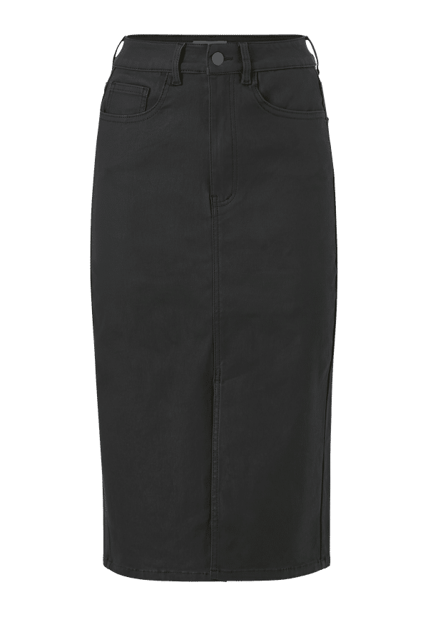Object - Kjol objCarla HW Coated Skirt 113 - Svart
