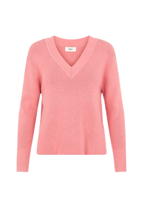Object - Tröja objDivian L/S Knit Pullover - Rosa