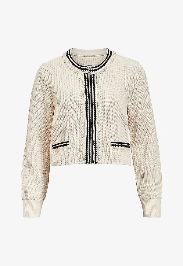 Object - Cardigan objPerla LS RE Knit - Vit