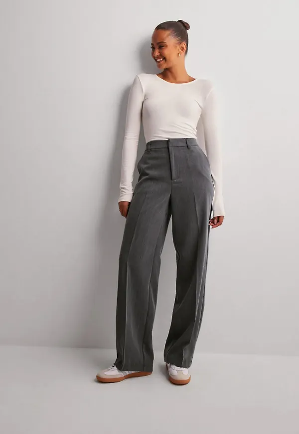 OBJECT - Grå - Objsigrid Hw Casual Pant Noos
