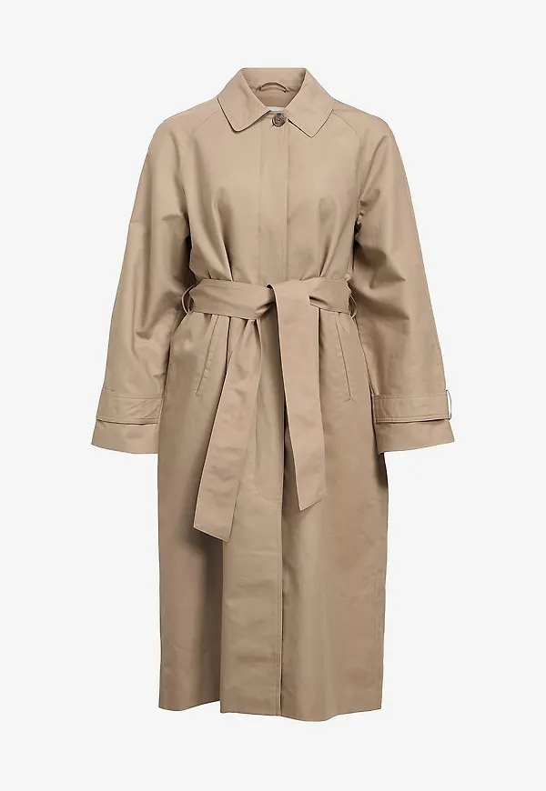 Object - Kappa objVega L/S RE Long Coat - Beige