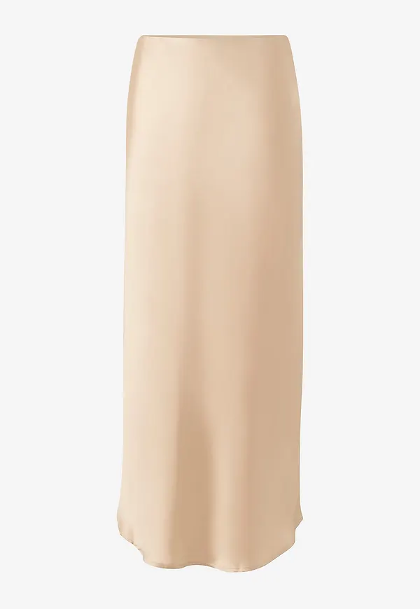 Object - Kjol objSateen MW Ancle Skirt - Natur