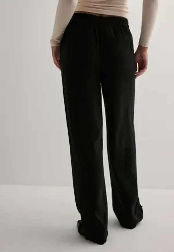 OBJECT - Svart - Objsanne Aline Wide Pant Noos