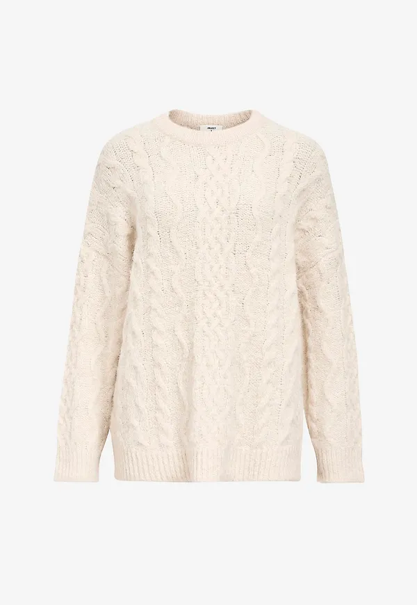 Object - Tröja objDallas Milo LS Pullover - Vit