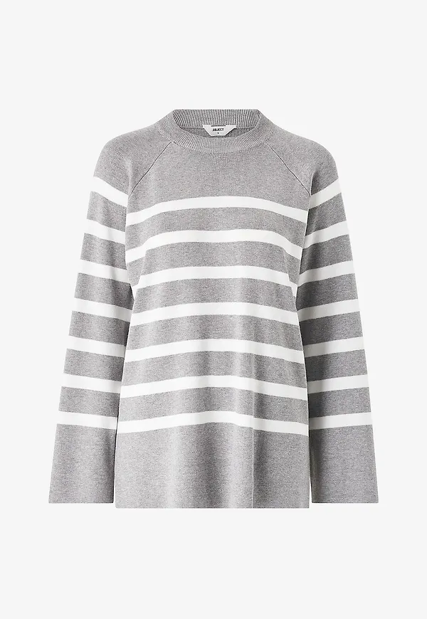 Object - Tröja objEster LS Knit Top - Beige