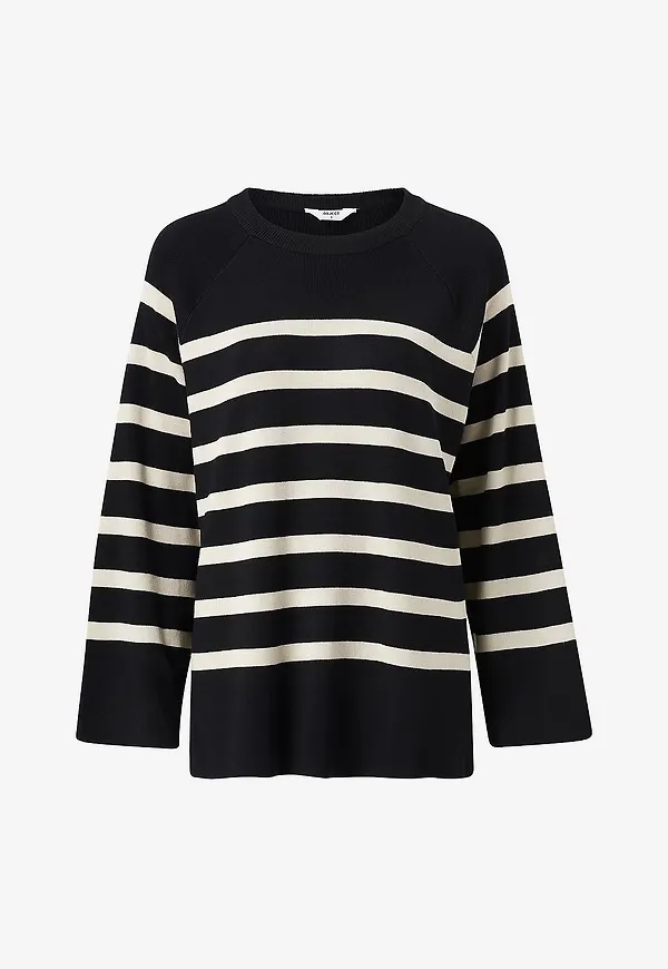 Object - Tröja objEster LS Knit Top - Svart