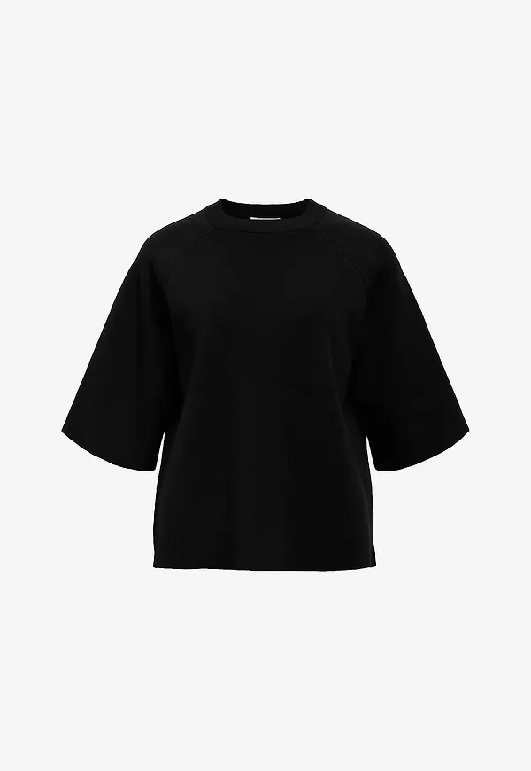 Object - Tröja objReynard 2/4 Knit Pullover - Svart