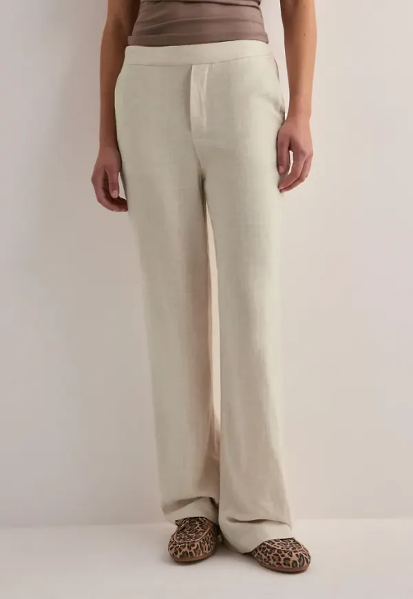 OBJECT - Beige - Objsanne Aline Wide Pant Noos