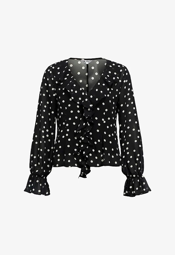Object - Blus objGina L/S RE - Svart