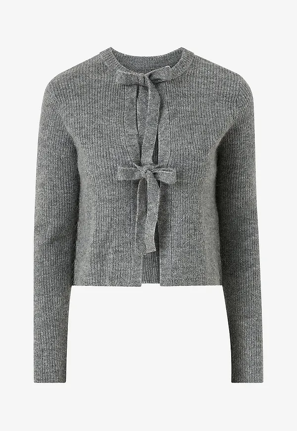 Object - Cardigan objParvi Knit Cardigan 130 - Grå