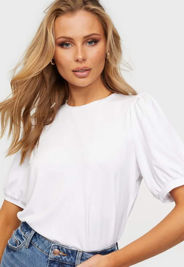 Object Collectors Item - Blusar & Skjortor - White - Objjamie S/S Top Noos - Blusar & Skjortor