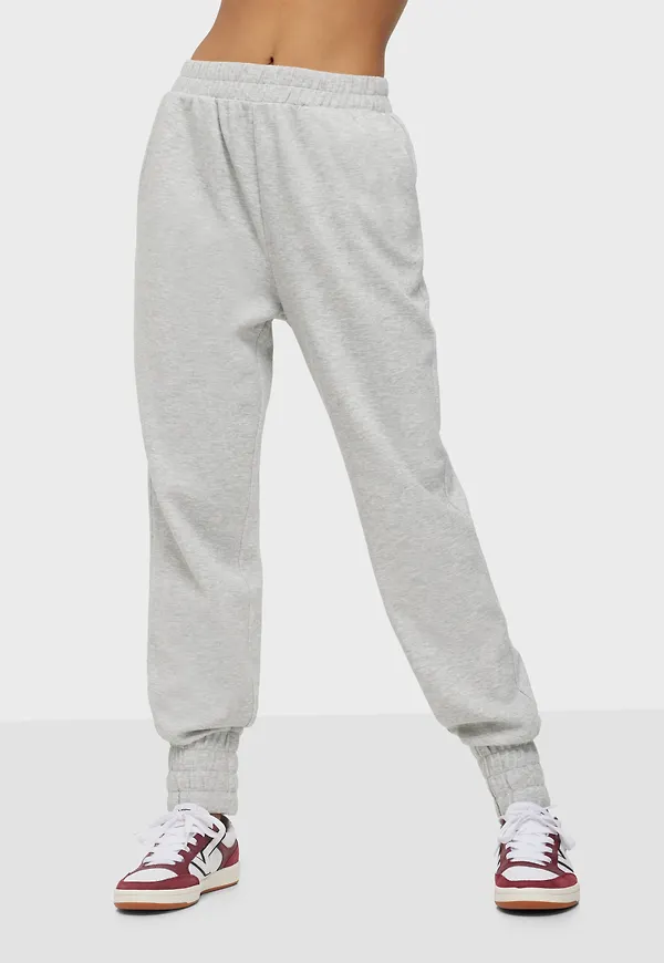 Object Collectors Item - Mjukisbyxor - Light Grey Melange - Objilona Meza Hw Sweat Pants PB11 - Byxor & Shorts