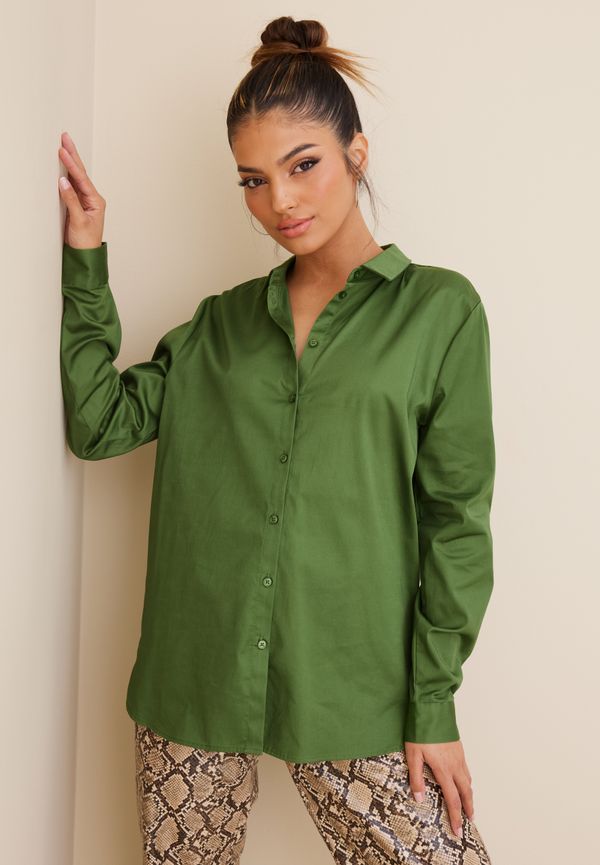 Object Collectors Item - Skjortor - Artichoke Green Col - Objroxa L/S Loose Shirt Noos - Blusar & Skjortor - shirts