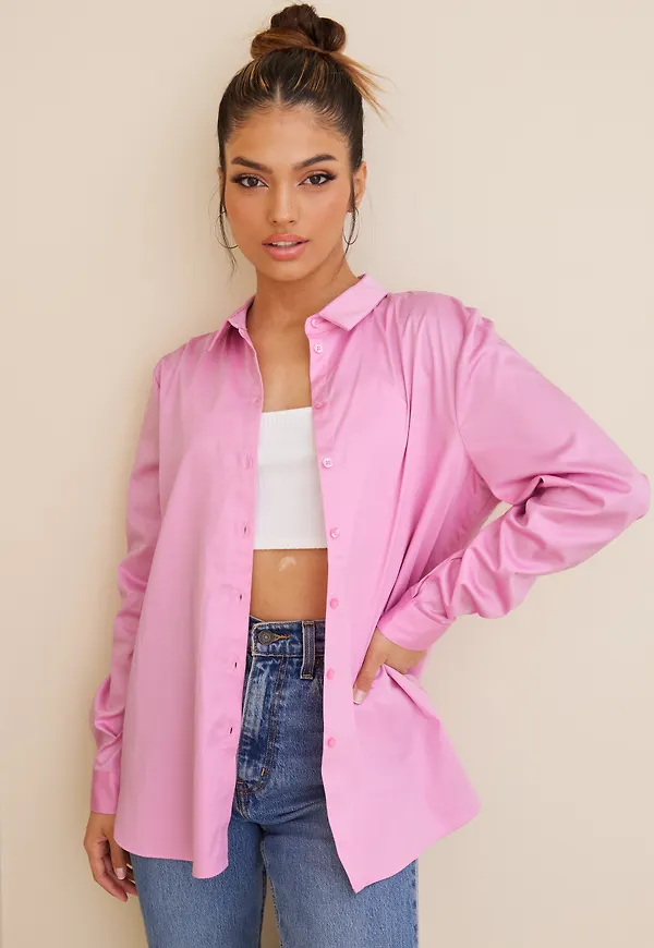 Object Collectors Item - Skjortor - Begonia Pink Col - Objroxa L/S Loose Shirt Noos - Blusar & Skjortor - shirts