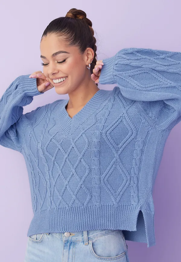 Object Collectors Item - Stickade tröjor - Serenity - Objwendy Knit L/S Pullover PB11 - Tröjor - Knitted sweaters