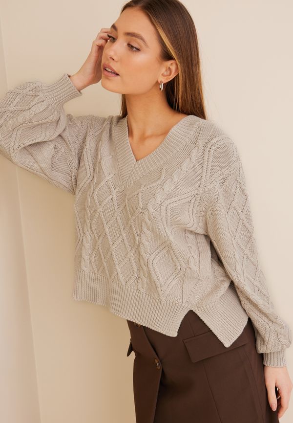 Object Collectors Item - Stickade tröjor - Silver Gray - Objwendy Knit L/S Pullover PB11 - Tröjor - Knitted sweaters