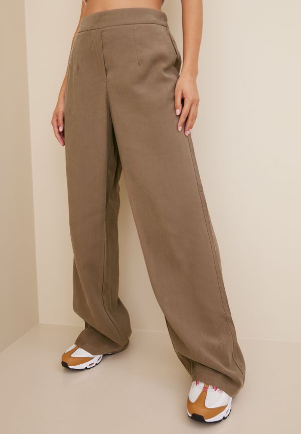 Object Collectors Item - Vida byxor - Objlilie Lisa Hw Wide Pant a Fair - Byxor & Shorts