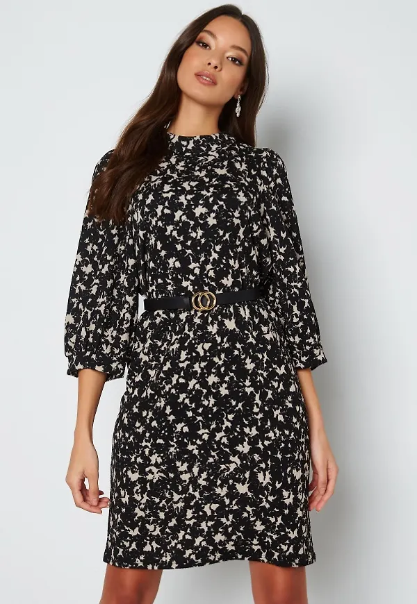Object Collectors Item Katelyn 3/4 Dress Silver Gray Black M