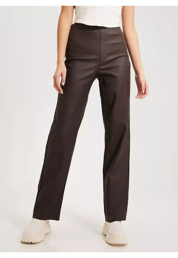 Object Collectors Item Objbelle Lisa Wide Coated Pants a A Skinnbyxor Java