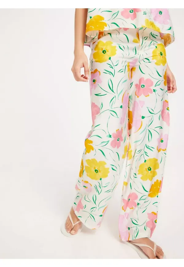 Object Collectors Item Objhasini Hw Pants 126 Vida byxor Cloud Dancer Flowers