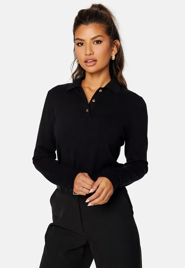 Object Collectors Item Thess L/S Polo Shirt Black L