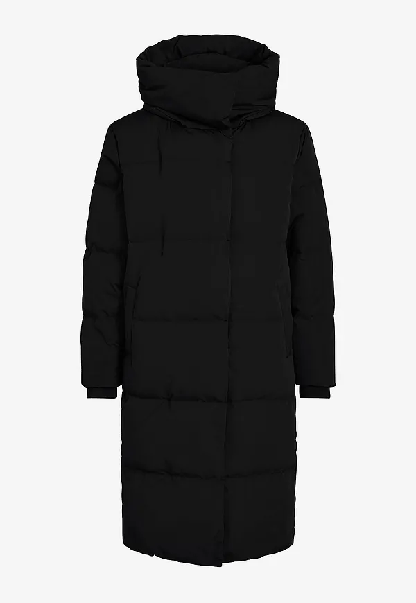 Object - Dunkappa objLouise Long Down Jacket - Svart