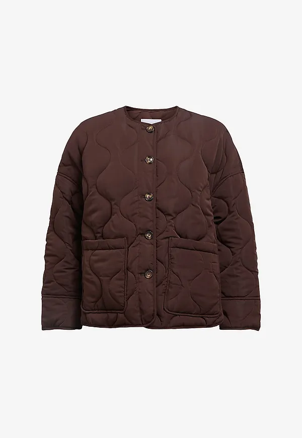 Object - Jacka objAllie LS LO Quilted - Brun