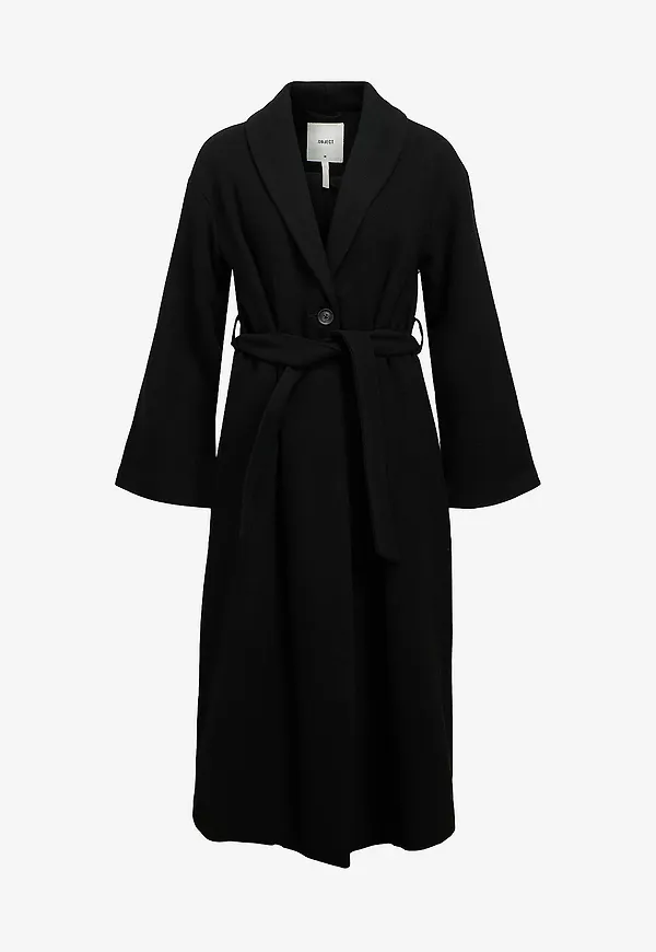 Object - Kappa objPisa Long Coat - Svart