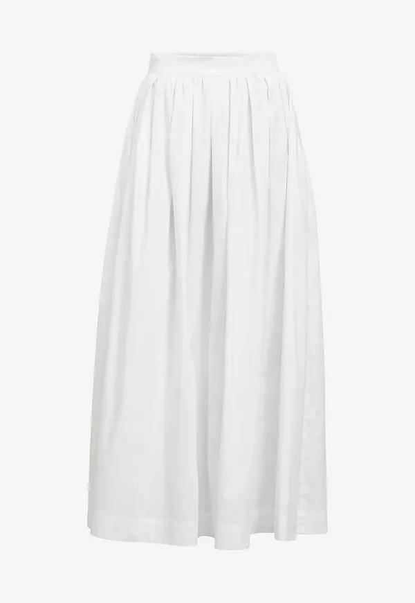 Object - Kjol objPaige HW Skirt Rep - Vit