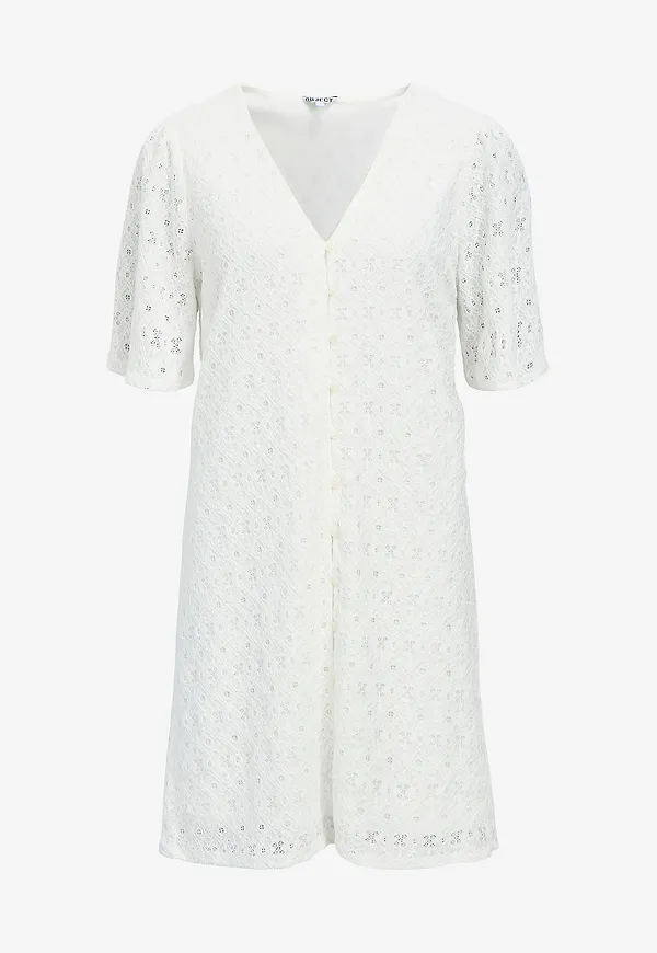 Object - Spetsklänning objLaila 2/4 Re V-neck Dress - Vit – Ellos