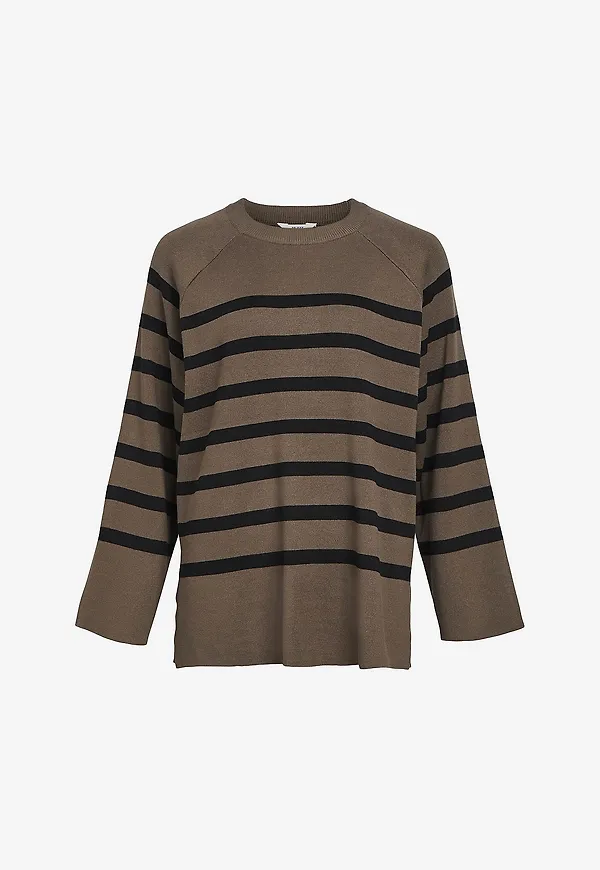 Object - Tröja objEster LS Knit Top - Svart