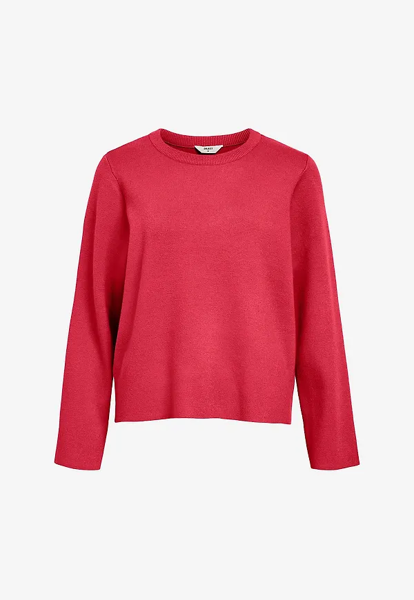 Object - Tröja objReynard Square Sleeve O-neck - Röd