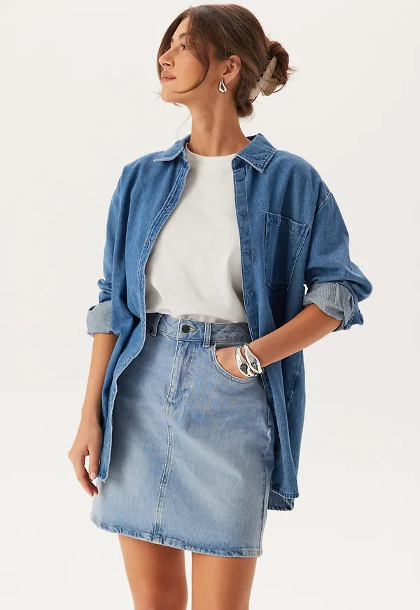 Objellen Hw Short Denim Skirt