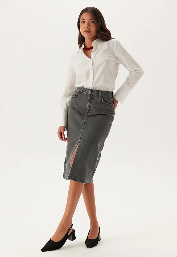 Objellen Midi Denim Skirt