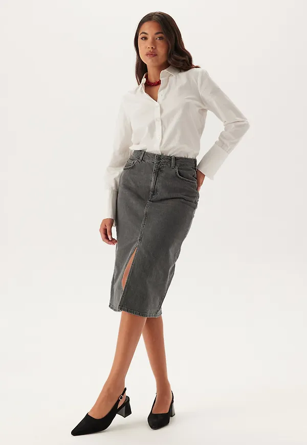 Objellen Midi Denim Skirt