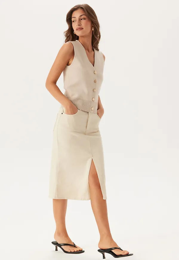 Objellen Mw Midi Twill Skirt