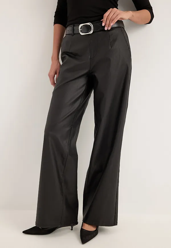 Objlisa Belle Wide Coated Pants