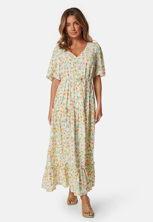 Objlorena New S/S LONG DRESS