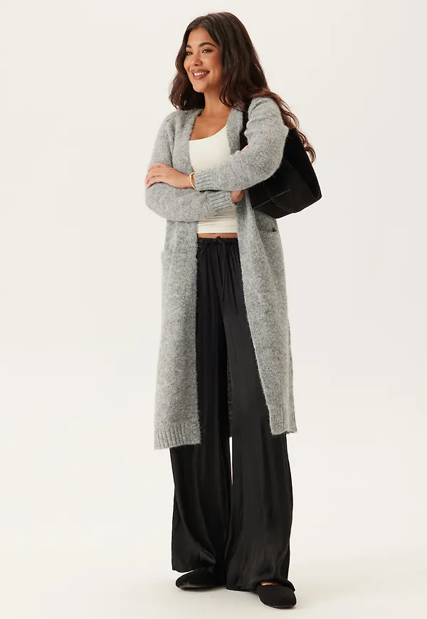 Objmilu Ls Lo Long Knit Cardig