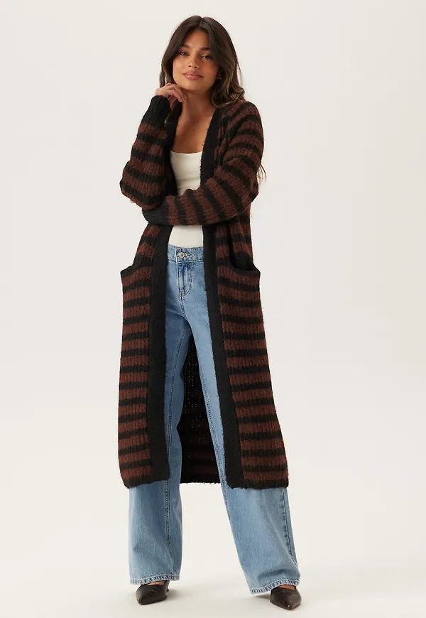 Objmilu Ls Lo Long Knit Cardig