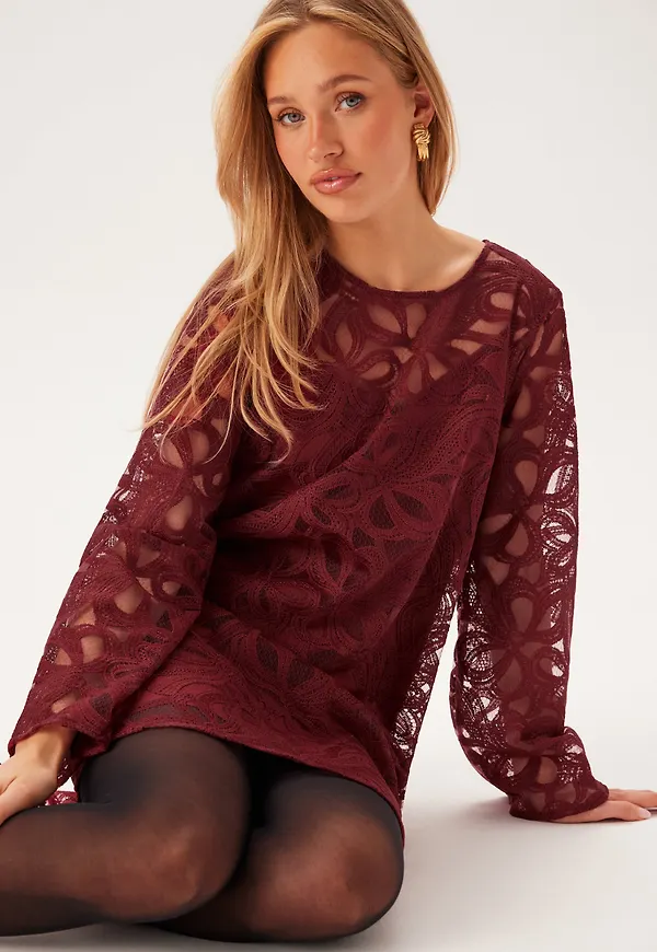 Objrose L/S RE LONG DRESS RE