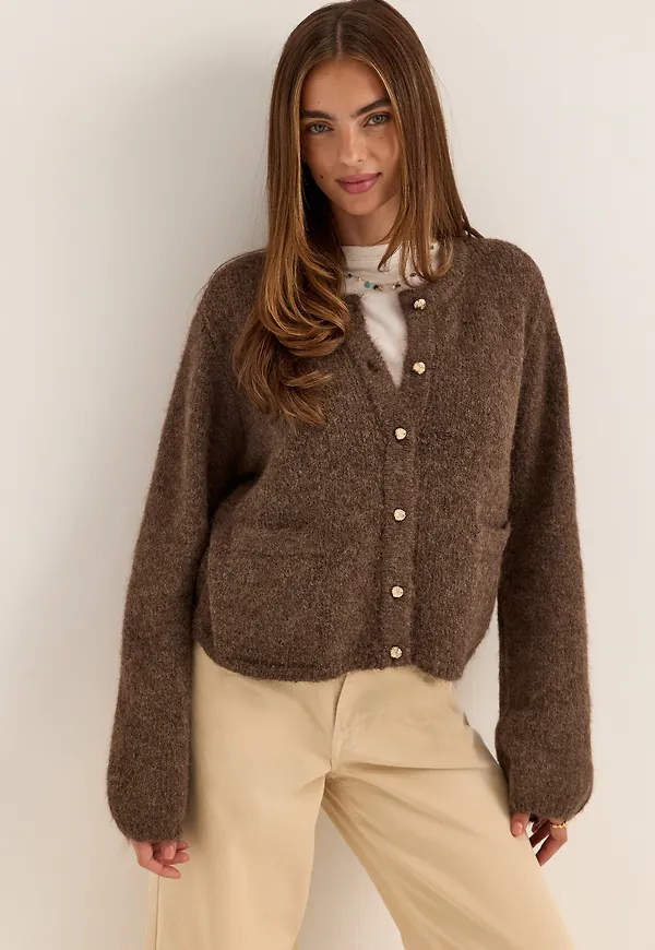 Objsaggia Re L/S KNIT CARDIGAN
