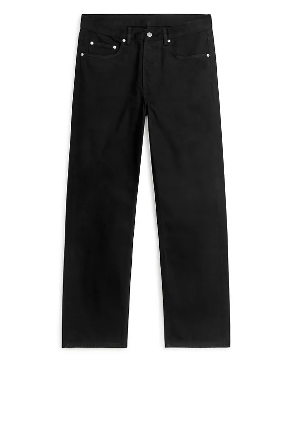 OCEAN Loose Straight Jeans - Black