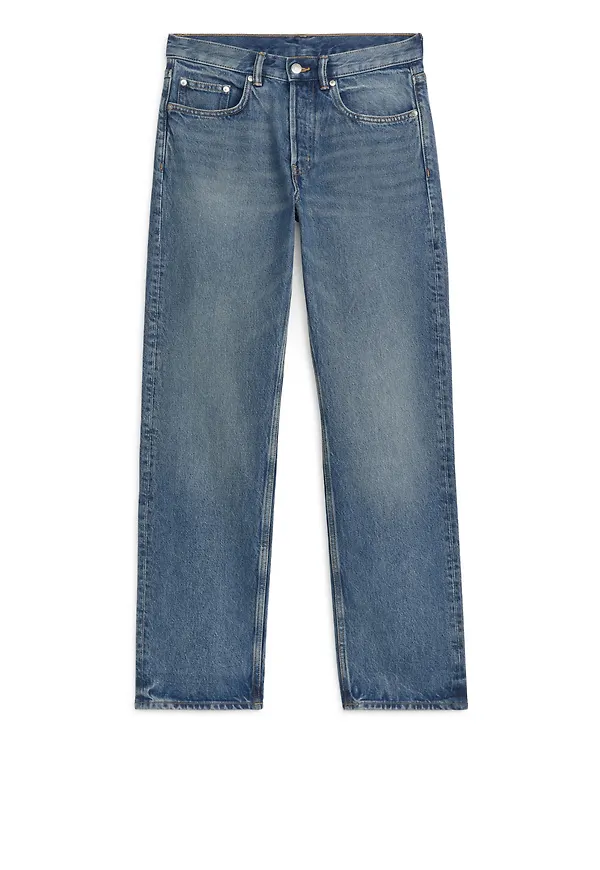 OCEAN Loose Straight Jeans - Blue