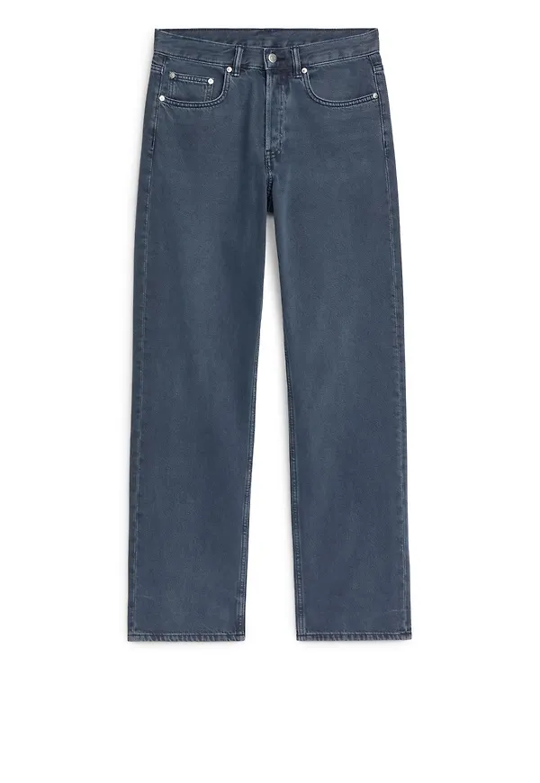 OCEAN Loose Straight Jeans - Blue